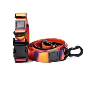Heat Transfer Printing PVC Coated Rubberized Waterproof Traction Rope Set (Option: Orange-15mm)
