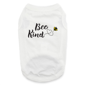 Bee Kind Dog Shirt (Color: White, size: 3X-Large)