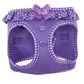 American River Choke Free Dog Harness Polka Dot Collection (Color: Paisley Purple Polka Dot, size: large)